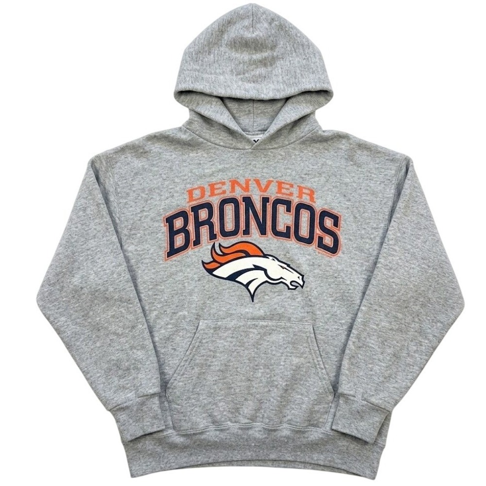 VTG 90s Lee Sport Denver Broncos Logo Hoodie Sweatshirt Mens Medium Made in USA